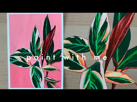 I Graduated from Art School but never pursued a career in art, here's why|Paint with me Ficus Leaves