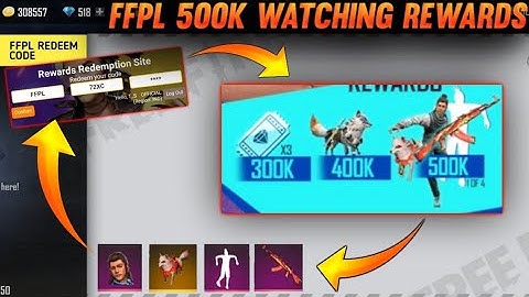 FFPL 500K LIVE WATCHING FREE REDEEM CODE | 30 JANUARY - GARENA FIRE FIRE