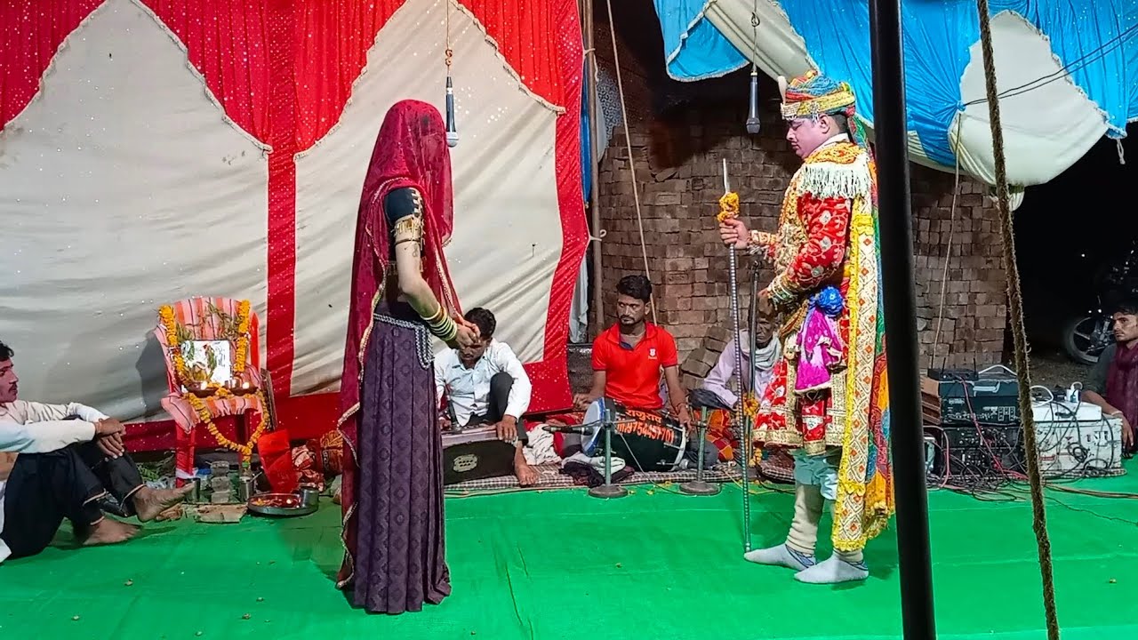 तेजाजी कथा भाई बहन का मिलन मानसिंह जी  मानपुरा और बने सिंह जी