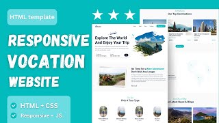 Responsive Vocation Website Using HTML CSS & JavaScript