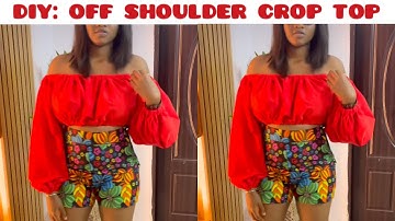 How to cut and sew OFF SHOULDER TOP WITH ELASTIC / off shoulder top WITH ELASTIC