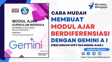 CARA MUDAH || MEMBUAT MODUL AJAR BERDIFERENSIASI  DENGAN A I || KURIKULUM MERDEKA || FREE SOFT FILE