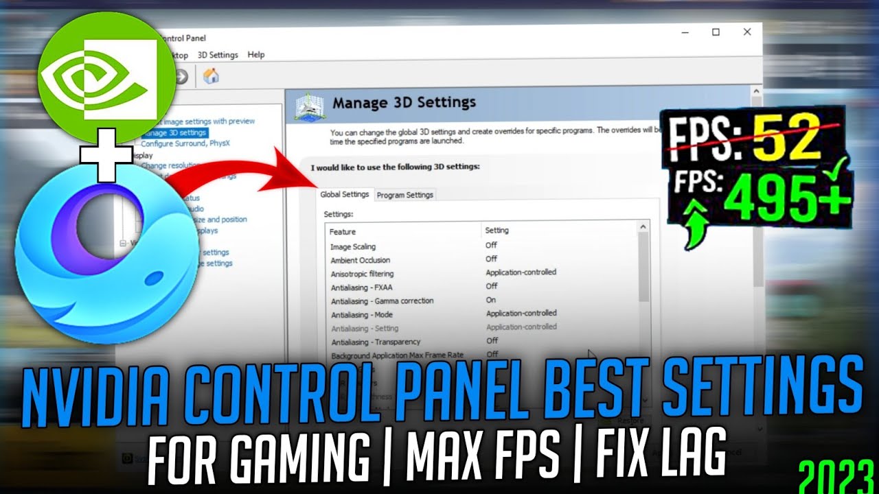 NVIDIA CONTROL PANEL: BEST SETTINGS TO BOOST FPS FOR GAMING | Optimize ...
