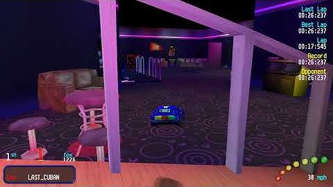 Re-Volt Custom Track Game Room 1 by, Xarc, Time Trial Lap