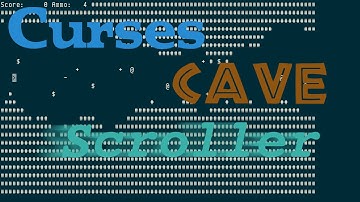 Curses Cave Scroller, fixed position horizontal side-scrolling shooting game