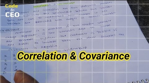 Correlation & Covariance for Data Science ll code to CEO #ai