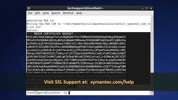 Support Tutorials:  Generating a CSR for Apache Servers Using Symantec SSL Assistant Tool