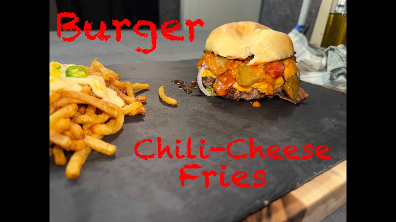 Hot, spicy and Juicy!   BaconCheeseburger whit Chili-Cheese-Fries