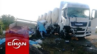 Manisa'da korkunç kaza! 15 ölü