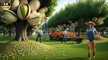 Hoe je eenvoudig pistachenoten oogst met moderne machines – Verbazingwekkende landbouwtechnologie