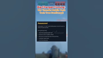 Big Changes Coming: War Thunder Mobile Tank Tech Tree Confirmed!