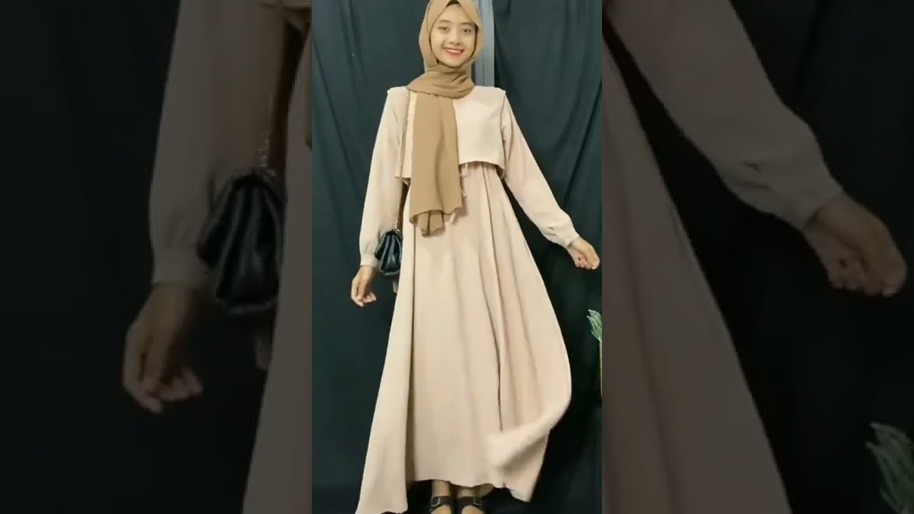 outfit gamis polos simpel | link di komentar