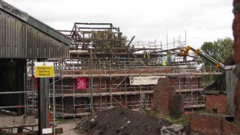 Lion Salt Works - Enabling Works - Time Lapse Dismantling Roof Trusses