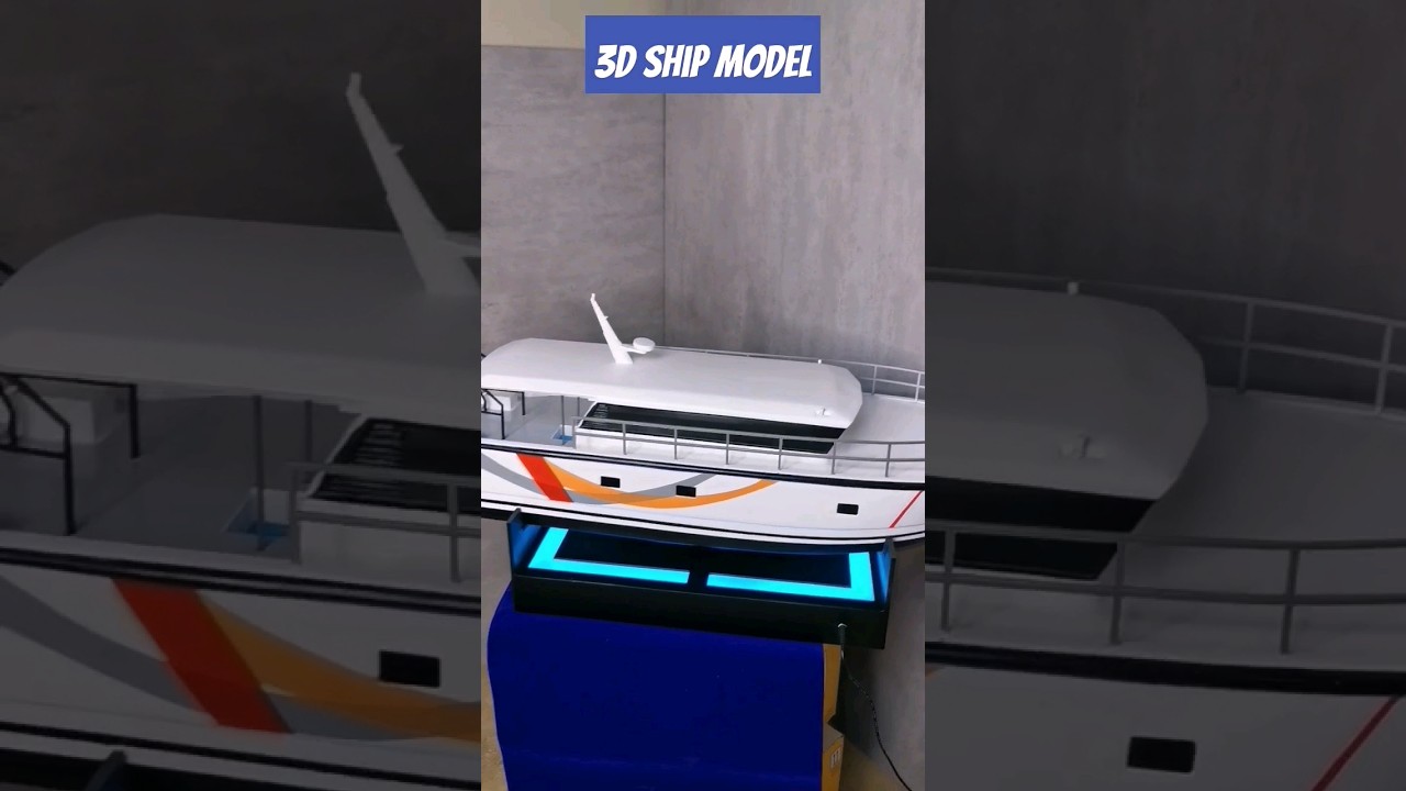 3D Printed Ship Model for a client to show in exhibitions 