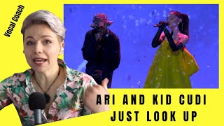 Ariana Grande and Kid Cudi - Just Look Up (LIVE) New Zealand Vocal Coach Analysis and Reaction