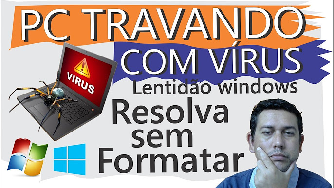 PC travando, Congelando, PC com Vírus, lentidão Iniciar Windows, Resolva  sem formatar 