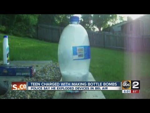Harford County teen charged with making soda bottle bombs