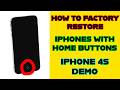 How to Factory Restore Reset Old Passcode Locked iPhones w/ Home Buttons | iPhone 4s Demo