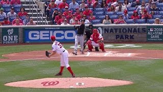 MIA@WSH: Yelich opens the scoring with a solo blast