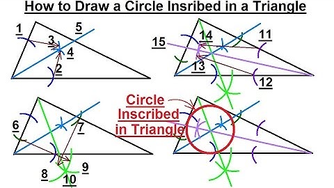 Geometry - Constructions (15 of 15) How to Inscribe a Circle in a Triangle