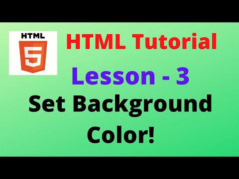 Lesson- 3 | Set Background color| HTML Basics Tutorial (In Hindi)