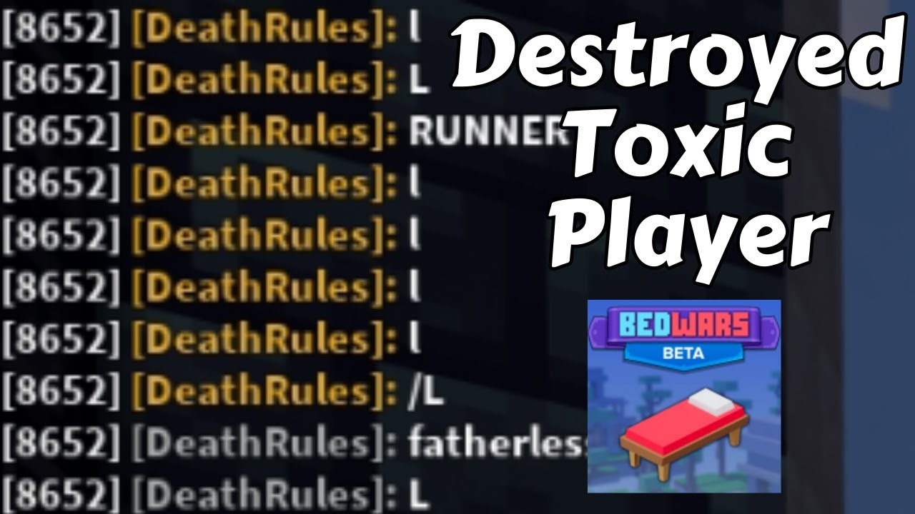 Destroying TOXIC PLAYER In Roblox Bedwars - YouTube