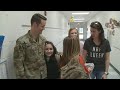 Part One: Soldier returns and surprises each one of his five children at school