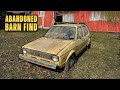 Volkswagen rabbit abandoned in barn for 28 years satisfying car detailing restoration