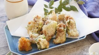 サクッとジューシー！ 豚バラ肉の 梅 しそ ミルフィーユ 天ぷら のレシピ  作り方