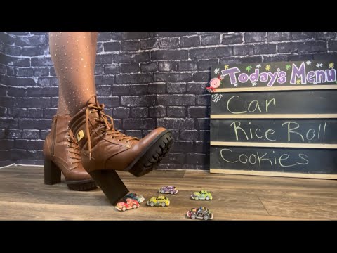 ASMR/ Crunchy Triggers with brown boots #satisfying #heels #crunchy