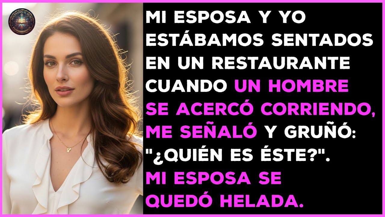 Mi esposa y yo en un restaurante, un hombre se acerca, me señala y gruñe: 