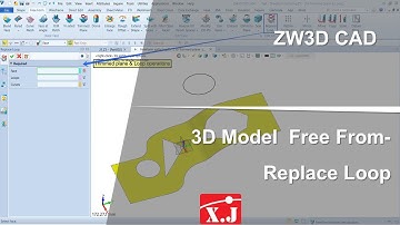 ZW3D คู่มือ สอนการใช้งาน CAD - Edit Edge - Replace Loop