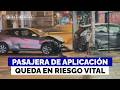 Pasajera de aplicación queda en riesgo vital tras accidente: responsables se fugaron