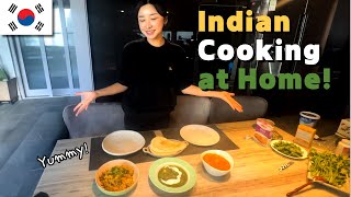 Korean Couple Makes Three Homemade Indian Dishes! 🇰🇷 | Our India Trip Review 🇮🇳