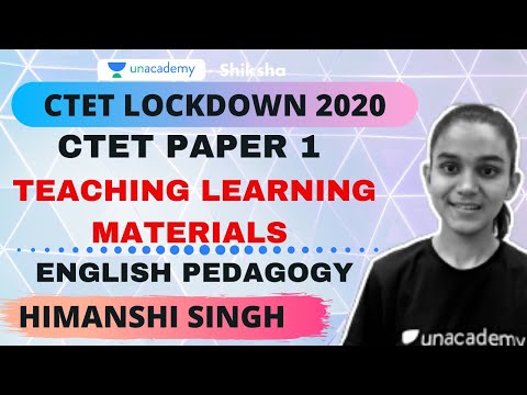 CTET Lockdown 2020 (P1u00262 ) | Teaching Learning Materials l English Pedagogy | Himanshi Singh