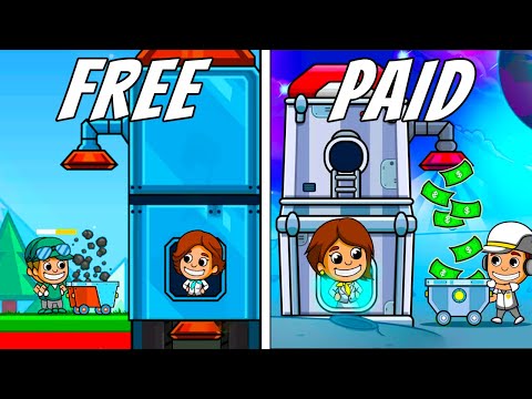 Free Vs $50 - 30 Minutes To Build An Epic Mine! - Idle Miner Tycoon