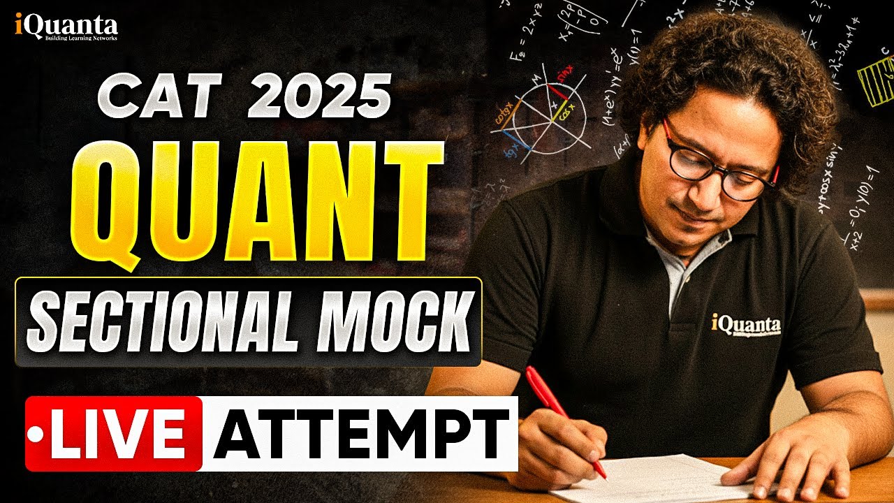 CAT 2025 Quant Live Mock Test Attempt | Strategy & Question Selection ...