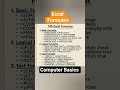 Ms Excel Formula's #excel #workout