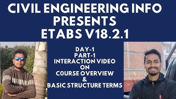 Etabs Day-1 part-1 Interaction video on Introduction to Etabs