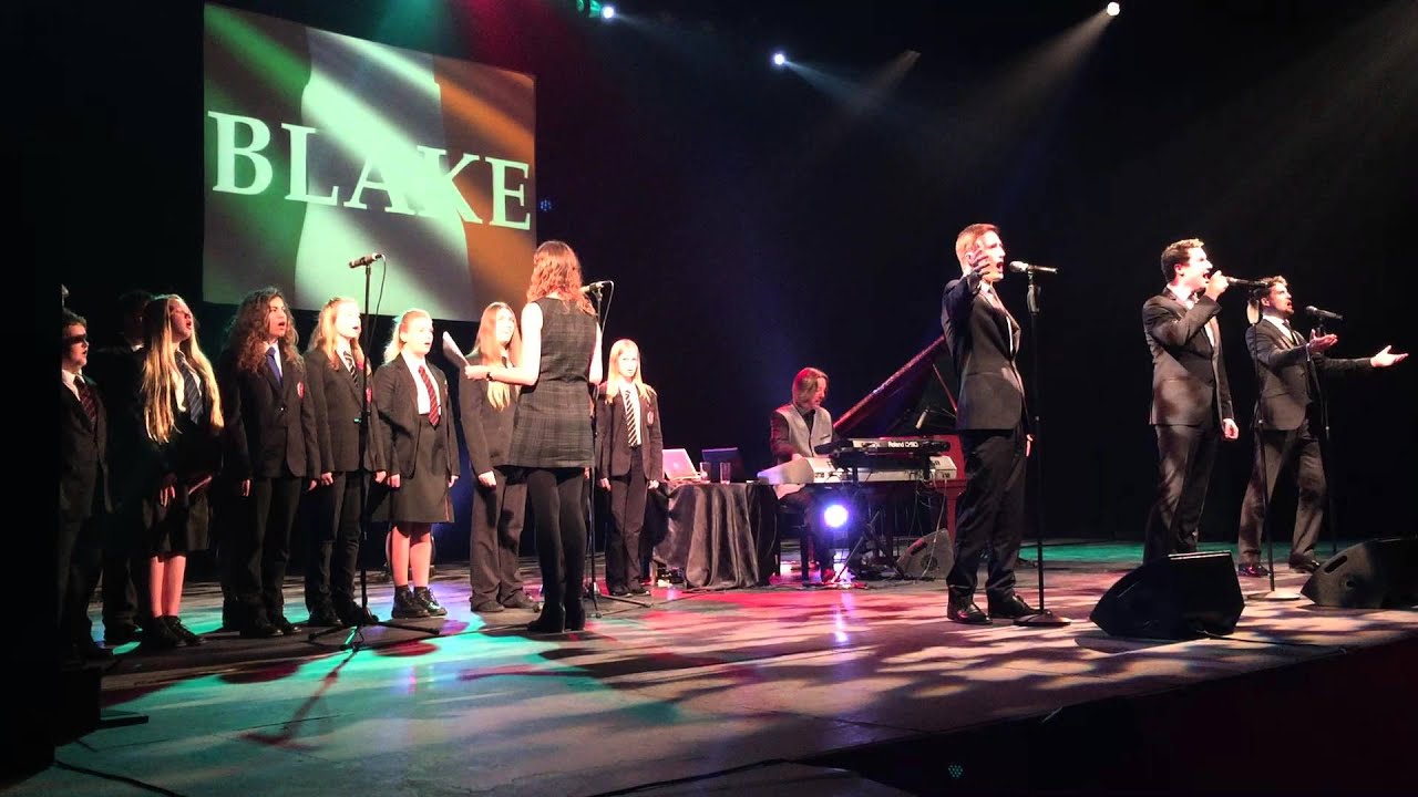 Burnt Mill Academy choir performing with Blake September 2015