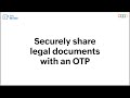 Securely share legal documents with an OTP using Zoho Writer