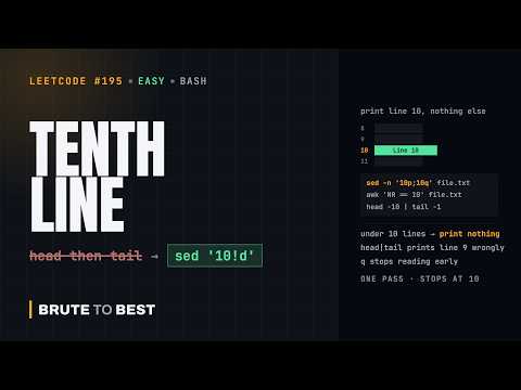 LeetCode #195: Tenth Line — Print Nothing If It Does Not Exist