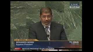 Egyptian President Mohammed Morsi Addresses the U.N. 9-26-2012