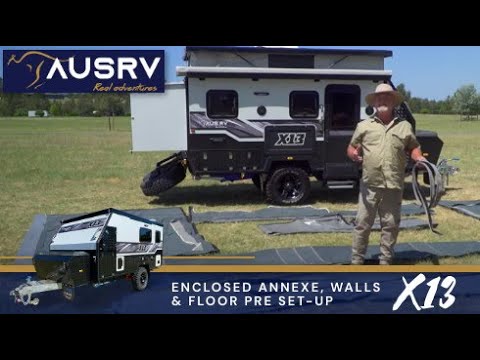 AUSRV X13 OVERLANDING TRAVEL TRAILER: PRE-SETUP Enclosed Annexe, Walls & Floor