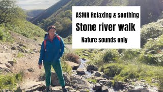 Relaxing stone river walk with soothing running water sounds. #asmr Nature sounds series by Camping and cooking family 42 views 1 year ago 10 minutes, 13 seconds