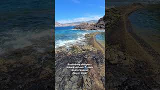 A refreshing afternoon - Natural lava rock 🌊 pools GRAN CANARIA #GranCanaria