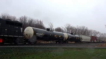 EMD GP38-2 on Norfolk Southern Train 4K UHD