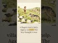 Read-Along: The Shepherd's Boy And The Wolf 🐑 Learn to Read with Aesop's Fables #Shorts