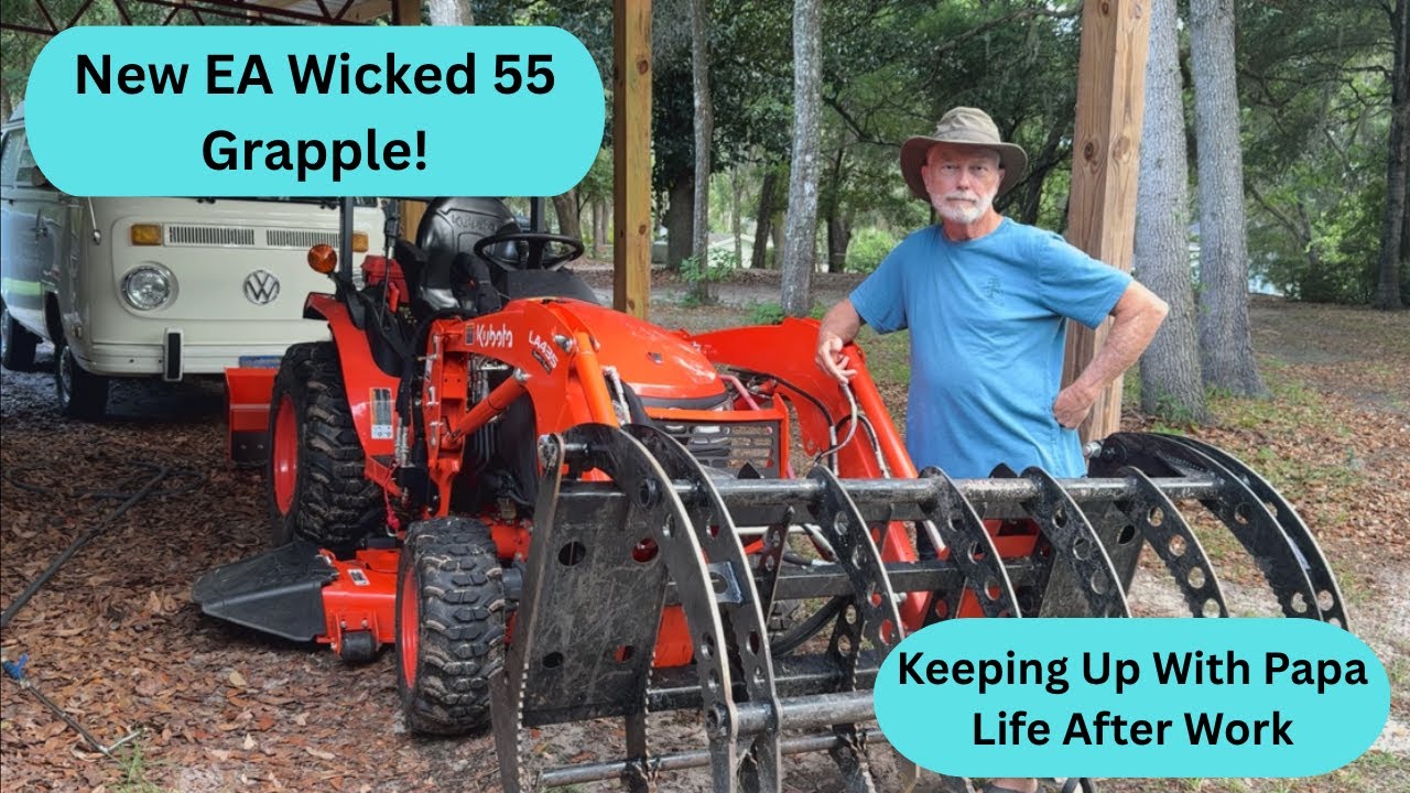 Сегодняшний проект: новый грейфер Everything Attachments Wicked 55 для нашего трактора Kubota B2601!