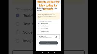 Xenea wallet 24 May today ka answer #trendingshorts